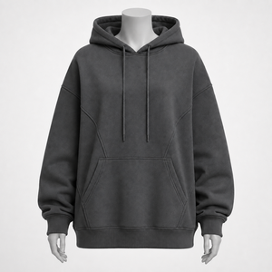 เสื้อฮู้ดดี้โอเวอร์ไซส์สำหรับผู้หญิง ออกแบบมาให้ให้ความรู้สึกสบายและทรงยืดหยุ่น เหมาะสำหรับคอลเลกชันสตรีทแวร์ ชุดลำลอง และกิจกรรมพักผ่อน - Product Image 3