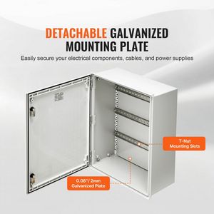 Contenitore Elettrico in Fibra di Vetro NEMA 4X 24x20x9, Cassa in Acciaio IP66 Resistente ad Acqua e Polvere per Strumenti Elettronici da Esterno e Interno - Product Image 5