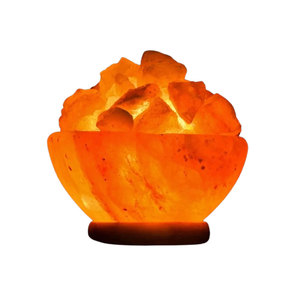Idea de Regalo: Lámpara de Sal con Trozos de Sal para Cuenco de Fuego, Luz Ambiental Suave, Oferta a Precio Mayorista - Product Image 1