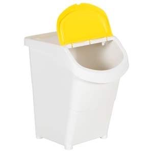 Contenedores de Basura Apilables de PP Blanco con Tapas, 31.7 gal, Juego de 3 - Product Image 3
