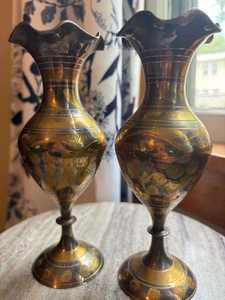 Nouveauté : Vase décoratif en laiton avec motif floral en acrylique pour la décoration de la maison ou comme cadeau, en métal, à prix raisonnable - Product Image 6