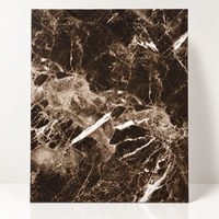 Panneau composite en aluminium (ACP) à motif marbre brun pour revêtement mural intérieur d'hôtel, façade, aménagement de magasin, fournisseur en gros