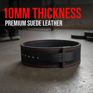 Cinturón de Soporte Lumbar Profesional de Cuero Vacuno Transpirable y Resistente al Desgaste para Levantamiento de Pesas, 10 mm, Unisex, para Adultos - Product Image 4