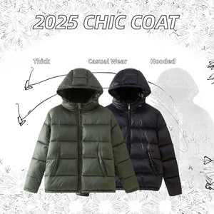 Chaqueta Acolchada Gruesa con Capucha 2025 al por Mayor, Abrigo Cálido de Invierno Informal para Hombre y Mujer, Ropa Exterior Personalizada OEM para Pedidos al por Mayor - Product Image 2