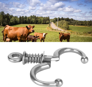 Cattle Nose Pliers, Bull Nose Ring Stainless Steel <b>Spring</b> Cow Nose Clamp <b>Clip</b>, 4.7x2.8 Inch Cattle Ring Automatic Cow <b>Spring</b> - Product Image 6