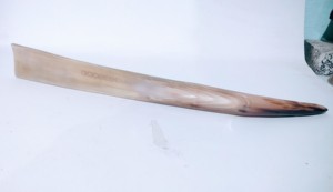 Chausse-pied Viking en bois de buffle poli, fait main, naturel, écologique, avec embout, cadeau pour homme, à usage religieux. - Product Image 3