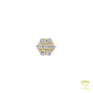 Boucles d'oreilles de luxe en moissanite et diamants, en argent sterling 925 plaqué or, bijoux étincelants pour hommes et femmes - Product Image 5