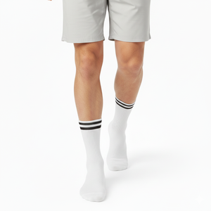 Calcetines deportivos casuales unisex, mezcla de algodón, tela elástica transpirable, ajuste suave y cómodo para entrenamiento deportivo, trabajo al aire libre - Product Image 5
