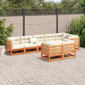 Set Divano da Giardino in Crema Marrone Cerato - Product Image 3