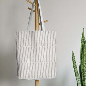 Sac à bandoulière en coton à motif imprimé en bloc, sac de rangement durable imprimé par des designers de mode, export - Product Image 4