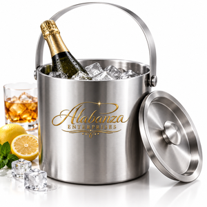 Cubo de Hielo de Acero Inoxidable Premium con Tapa y Asa de Transporte para Bar, Hotel, Restaurante y Uso Doméstico - Product Image 1