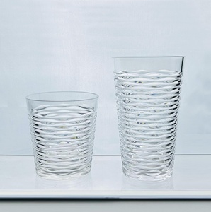 Vaso Irrompible de Acrílico con Diseño de Ondas para Bebidas, para el Hogar y Restaurantes - Product Image 3