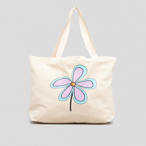 Sac à main en toile de coton écologique avec impression intégrale poignée en cuir fantaisie sac à bandoulière et sac à provisions décontracté - Product Image 2