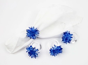 Flower Shape Acrylic Napkin Ring <b>Red</b> 5 Cm Width Party Table Decoration - Product Image 4