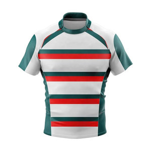 Camiseta de Rugby Sublimada para Hombre, Uniforme Deportivo Transpirable de Secado Rápido, Personalizable para Equipos, Manga Corta - Product Image 4