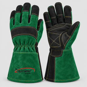 Top Quality Welding <b>Gloves</b> <b>Leather</b> Tactical <b>Gloves</b> <b>Green</b> Black Wrist Length Durable Outdoor Winter Working Use Welding <b>Gloves</b> - Product Image 4