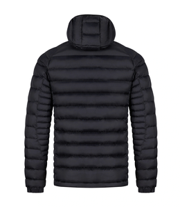 Men's Shiny Cotton Filled Puffer <b>Padded</b> Coat Hooded Regular Lightweight Winter Thick Warm <b>Waterproof</b> Canvas Front Design <b>Jackets</b> - Product Image 1