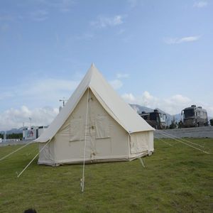 Tenda da famiglia in tela di cotone 4M/5M spaziosa resistente e Versatile per campeggio all'aperto a caccia di Glamping 4 stagioni - Product Image 4