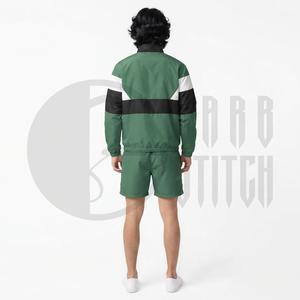 Custom Men Solid Waterproof Windbreaker <b>Jacket</b> Shorts Set <b>Lightweight</b> <b>Running</b> Tracksuit Outdoor Sportswear OEM ODM Manufacturer - Product Image 6