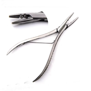 Pinzas para el cabello con espejo pulido, microanillos de acero inoxidable, pinzas para extensiones de cabello de acero inoxidable para instalación y extracción. - Product Image 4