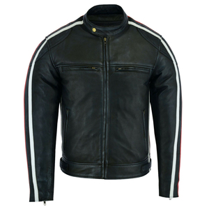 High-Quality Leather Motorbike <b>Racing</b> <b>Jacket</b> with Stand Collar Waterproof and Windproof for Winter Riders High Quality <b>Jacket</b> - Product Image 3