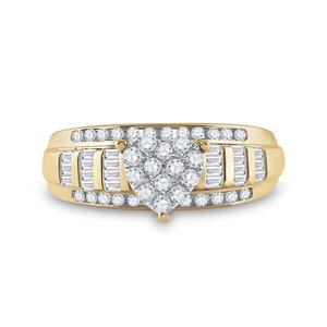 Premium Quality Diamond <b>Ring</b> with Elegant Round Brilliant Cut Center Baguette Side <b>Stones</b> Classic Engagement <b>Ring</b> <b>for</b> <b>Men</b> Women - Product Image 6
