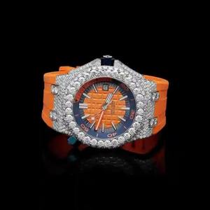 Montre exclusive en moissanite sertie de diamants, look diamant de luxe, pour mariages, anniversaires et festivals, en provenance d'Inde. - Product Image 4