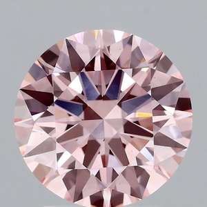 round 2.51 CTS FANCY VIVID PINK VS2 EX EX EX Slight 8.73-8.78-5.33 61 59 <b>Loose</b> <b>Diamonds</b> - Product Image 1