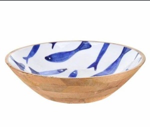 Bol en bois de qualité supérieure, design classique, écologique, avec autocollant, pour servir salade, fruits, soupe - Couleur naturelle, sans danger pour les aliments - Product Image 1