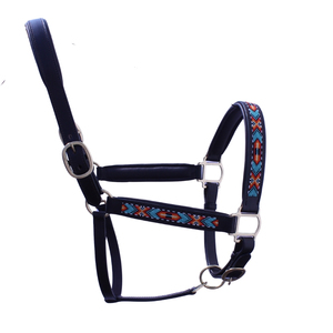 Harnais de cheval en cuir de qualité supérieure avec design perlé, harnais western rembourré réglable, têtière de cheval durable - Product Image 2