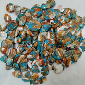 Atractivo ostra espinosa cobre turquesa piedra preciosa mezcla forma y tamaño para hacer colgante bonito cobre turquesa cabujón hecho a mano - Product Image 1