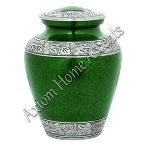 Elegante urna de cremación de aluminio con detalles artísticos, honra a tus seres queridos con estilo por Axiom Home Accents - Product Image 1