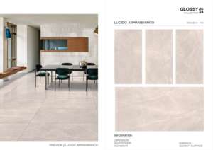 กระเบื้องพอร์ซเลนเคลือบเงาหรูหรา ขนาดใหญ่ 600x1200 มม. ผิวขัดเงา สำหรับตกแต่งผนังและพื้นภายในและภายนอกอาคารทันสมัย - Product Image 2