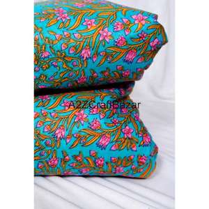 Tissu en coton 100% doux, écologique, respirant, léger, tissé, à séchage rapide, imprimé à la main en Inde, motif floral, pour femmes et filles - Product Image 2