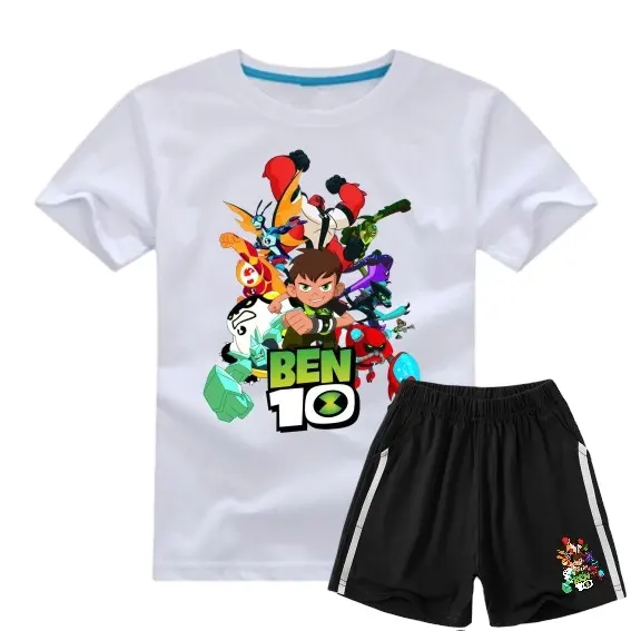 customize 100% Cotton kids shorts and tshirt sets Custom Design Kid Clothing Sets boys summer clothing