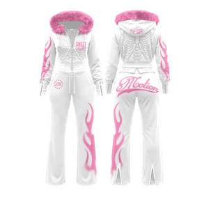 Designer Hip Hop Printed Autumn Tracksuits <b>Baggy</b> Oversized 100% Cotton Heavyweight Sweatsuits <b>Jogger</b> Striped Flared Sweatpants - Product Image 1