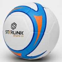 Ballon de football Starlink blanc, bleu, orange, durable, HYBRID