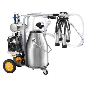 Mungitrice per mucche elettrica a pressione regolabile 6.6 Gal/25 L secchio in acciaio inox per uso alimentare tubi per tazze in Silicone automatico - Product Image 1
