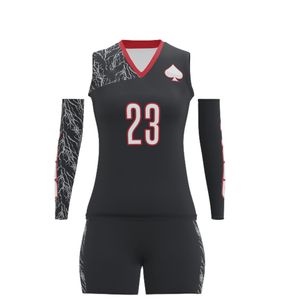 Custom Women <b>Volleyball</b> Jersey <b>Set</b> Sleeveless Quick Dry Compression Arm Sleeves OEM ODM Wholesale Manufacturer Team - Product Image 1