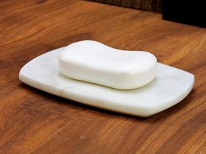 Porte-savon élégant en marbre pour salle de bain, accessoires de bain de luxe - Product Image 4