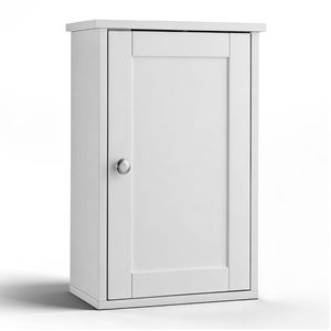Mobiletto singolo bianco in MDF P2 verniciato 34,6*20*50cm con un ripiano per mobili da bagno - Product Image 3