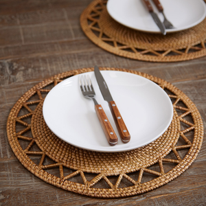 Vente en gros de sets de table ronds en bambou naturel portables fabriqués au Vietnam pour la décoration de mariage et de la maison - Product Image 2