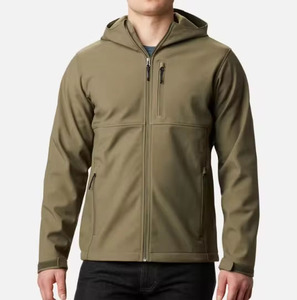 Chaqueta con capucha para hombre, resistente al agua, de tela suave, con cremallera completa y cremalleras en los bolsillos frontales inferiores. - Product Image 1