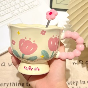 High-end ceramic coffee cup perfect for cafes and boutique businesses <b>cute</b> ceramic <b>mug</b> with a stylish design - Product Image 6
