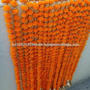 Indian Handmade Artificial Pompom Flower <b>Garland</b> Graduation Wedding Decor Wreaths Wall Hanging String Door Hanging Backstage 5 - Product Image 6