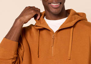 Corporate Quarter Zip <b>Hoodie</b> Custom Half Zip <b>Hoodie</b> <b>Mens</b> Branded Pullover Company Uniform Staff <b>Work</b> Sweatshirt Embroidered Logo - Product Image 5
