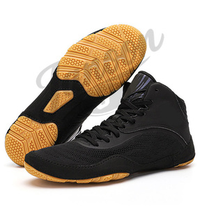 รองเท้าชกมวยโลโก้สั่งทำได้ รองเท้าบู๊ทชกมวยประสิทธิภาพสูง น้ำหนักเบา สำหรับใช้ในยิมและเวที รองเท้าชกมวยสำหรับฝึกซ้อม น้ำหนักเบา - Product Image 3