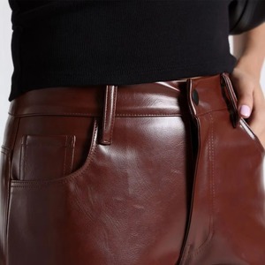 Pantalon en cuir pour femme de qualité supérieure, couleur unie, vente chaude, meilleur fournisseur, quantité en gros - Product Image 5