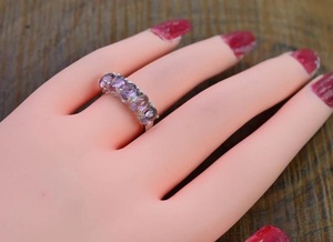 925 Sterling <b>Silver</b> Gemstone Jewelry <b>Ring</b> Handmade Pink Tourmaline for Anniversary Christian Religious Gift - Product Image 5