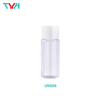 Flacon échantillon transparent en PETG de 8 ml et 10 ml avec bouchon à vis pour sérum, lotion, shampoing, certifié ISO 9001 (Série UNS)